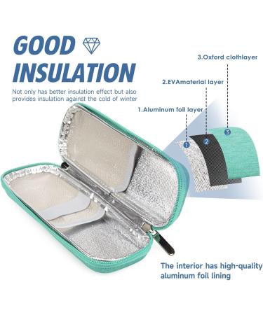 Youshares Insulin Cooling Bag for Travel | Eva Insulin Pen & Diabetic Accessories Bag (Green) - Perfect for Diabetics - Buy Online on GoSupps.com