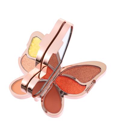 DOITOOL Yellow Eyeshadow 1pc Plate Cheek Cosmetic Eyeshadow Shadow Multi-functional Blusher Portable Supply Accessory 1 count (Pack of 1) As Shown 3