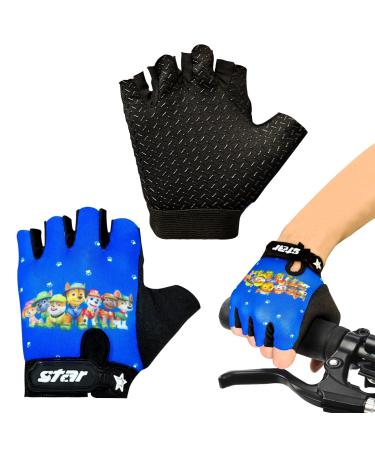 Bicycle gloves children fingerless hiking bike gloves bike gel bmx glove boys scooter wheel gloves children bicycle gloves for summer leisure boys girls 5-10 years (blue) - Buy Online on GoSupps.com