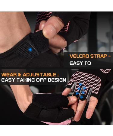 Sunnex Gym Gloves for Women - Lightweight Fingerless Workout Gloves for Weightlifting, Training, Cycling, Climbing - Breathable Fitness Gloves for Lifting - Small, Pink - Buy Online on GoSupps.com