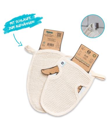 Chinchilla Organic Cotton & Hemp Peeling Glove | Gentle Body & Face Scrub | Eco-Friendly Shower Sponge | International Shipping Available - Buy Online on GoSupps.com