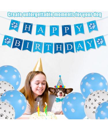 Radsocken Dog Birthday Party Supplies Dog Birthday Bandana Set with Cute Doggie Birthday Hat Bandana Bow Tie Happy Birthday Banner Streamers Balloon Birthday Party Decorations for Dog Cat Pets - Buy Online on GoSupps.com