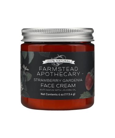 Farmstead Apothecary 100% Natural Anti-Aging Face Cream with Jojoba Oil  4 oz (Strawberry Gardenia)