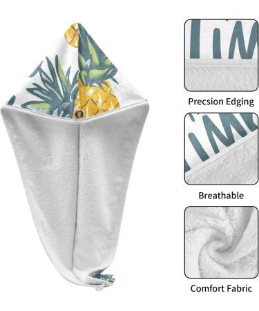 Seamless Pineapple Hair Towel 2 Pack | Super Absorbent Quick Dry Hair Turbans for Women & Girls - Buy Online on GoSupps.com