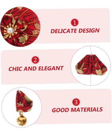 MAGICLULU 4 Pairs Cherry Blossom Hairpin Kawaii Hairpin Fringe Trim Hair Clips for Chinese Decor Decorative Hairclip Graduation Hair Clip Decorate Child Kimono Polyester Delicate - Buy Online on GoSupps.com