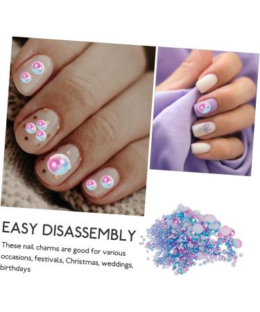 FOMIYES 1 Box Plum Blossom Nail Art Accessories Nail Decor Charm Nail Decoration Charm Nail Charms Nail Art Charms Plastic Purple Plum Bossom Pearl 10.30X10.30X2.50CM Purple - Buy Online on GoSupps.com