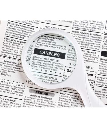 Magnifying Glass 10X Handheld HD Optical Lens Magnifying Glass for Elderly Youth Reading Books Clock Repair Recognition White Made in China - Buy Online on GoSupps.com
