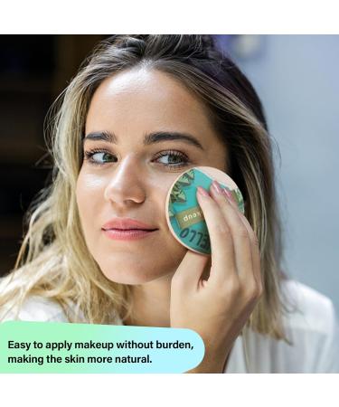 FVION 2 Pcs Large Powder Puff Makeup Puff Big Makeup Sponge For Wet & Dry Use Soft Thick Beauty Blender for Powder Foundation Contouring Blue - Buy Online on GoSupps.com