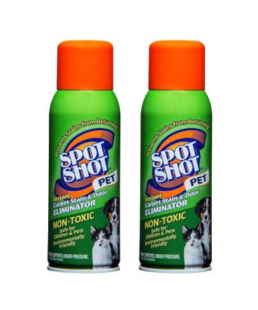 HFOTD Spot Shot Pet Instant Carpet Stain & Odor Eliminator Spray, 14 oz (Pack of 2)
