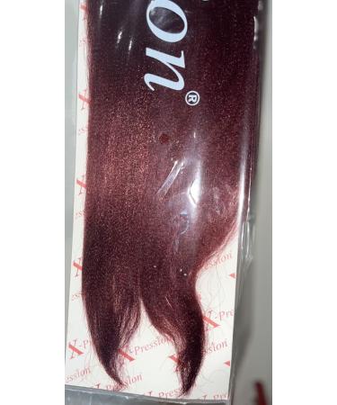 60 INCH XPRESSION LAGOS BRAID PRE-PULLED/PRES-STRETCHED Hair Extension 60 2 In A Pack (Pure Colour 39 Burgundy Red) Heat Resistant Tangle Free Brushable Burdundy Red 39 60 inches - Buy Online on GoSupps.com