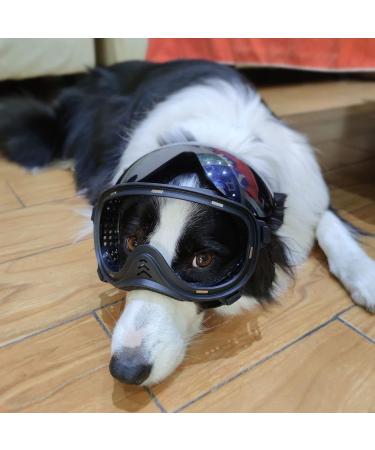 Ownpets Dog Goggles with Magnetic & Replaceable Lenses for UV, Wind, Dust, Snow Protection (Medium/Large Dogs) - Buy Online on GoSupps.com