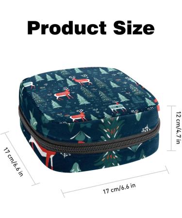 Period Bag - Stylish Sanitary Napkin & Tampon Holder | Christmas Forest Design for Easy Purse Storage - Buy Online on GoSupps.com