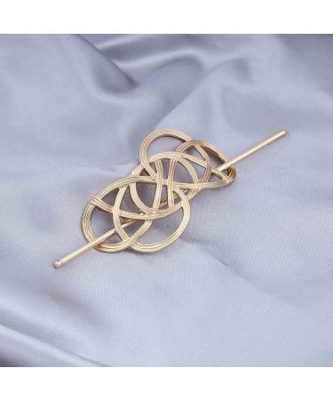 Dervivea Minimalist Gold Hair Stick Pin Viking Celtic Hair Bun Stick Celtic Knot Hairpin Metal Hair Bun Slide Long Hair Stick Decorative Hair Accessories for Women and Girls Headdress - Buy Online on GoSupps.com