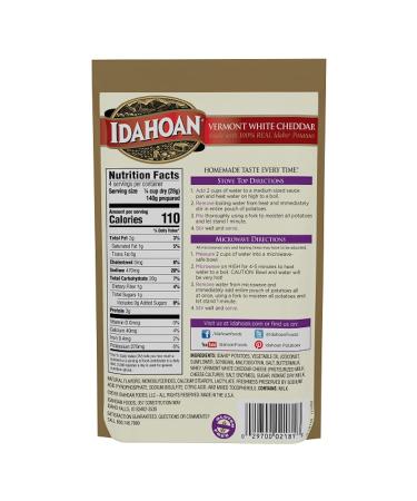 Impress with Idahoan Vermont White Cheddar Mashed Potatoes - 12 Pouches, 4 Servings Each - Buy Online on GoSupps.com
