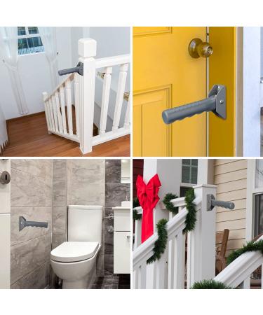 Healvaluefit Flip up Grab Bar for Elderly - Folding Doorway Assist Handle - Mobility Aid for Seniors - Grey - Buy Online on GoSupps.com