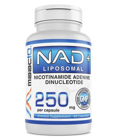 MAAC10 Actual NAD+ 500mg Supplement  Experience Real Liposomal NAD+ (Nicotinamide Adenine Dinucleotide) | The Alternative to NMN or Nicotinamide Riboside | (60 x 250mg Capsules 2 per Serving). - Buy Online on GoSupps.com