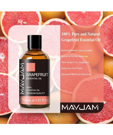 MAYJAM Grapefruit Essential Oil 30ML - For Diffuser, Humidifier, DIY Home Wardrobes - Buy Online on GoSupps.com
