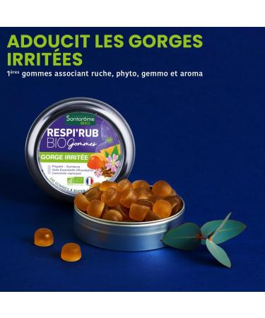Santarome Bio Breathing Rubber Bio irritated throat propolis 45 chewing gum France - Buy Online on GoSupps.com