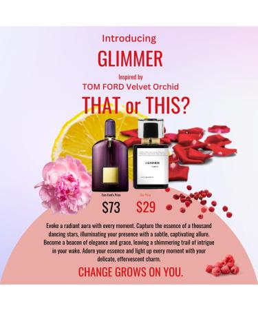 GLIMMER | Inspired by TF VELVET ORCHID | Pheromone Perfume for Women | Extrait De Parfum | Long Lasting Dupe Clone Perfume Cologne | Essential Oil Fragrance | (50 ml / 1.7 Fl Oz) 1.7 Fl Oz (Pack of 1) - Buy Online on GoSupps.com