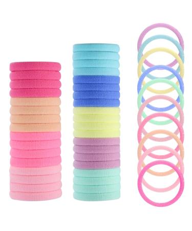 100 pieces of hair tie girl 4.3cm colorful elastic hair tie rubber bands without metal braiding rubber hair tie strong stretch hair bands Christmas gifts for girls (6 colors) - Buy Online on GoSupps.com