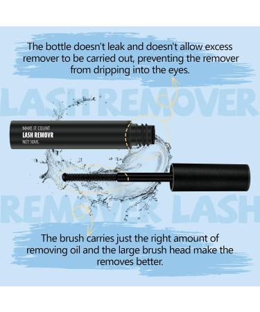 KevKev Lash Remover 10ml - Effective Eyelash & Cluster Lash Adhesive Remover with Brush & Cotton Swabs for Easy Removal - Buy Online on GoSupps.com