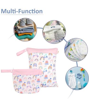 SEAUR Dry Wet Bag Set - Big Baby Diaper Bag for Kindergarten - Zippered Washable & Reusable - 2 Pieces (20x28cm & 30x40cm) - Ideal for Swimming & Gym - Buy Online on GoSupps.com