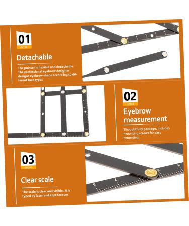 Mobestech 5 pcs Mean Golden Ratio Positioning Ruler Eyebrow Second Metal Generation Stainless Stencils - Buy Online on GoSupps.com