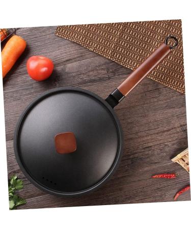 ABOOFAN Pan Mini Wok Egg Frying Skillet Stainless Steel Wok Mini Griddle Cooking Pot Stainless Steel Cooking Utensils No Stick Stainless Steel Cookware Wooden Omelette Plate Flat - Buy Online on GoSupps.com
