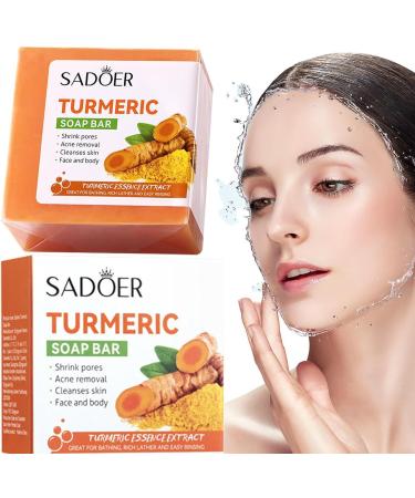 Organic Turmeric Soap Turmeric Face Soap For Sensitive Skin Turmeric Soap Bar For Hyperpigmentation Turmeric Soap Bar For Face & Body Natural Handcrafted Skincare Soap For Hyperpigmentation - Buy Online on GoSupps.com