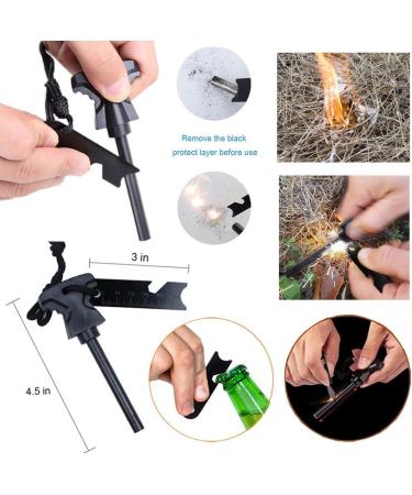 XUANLAN Emergency Survival Kit 13-in-1 with Bracelet, Fire Starter, Whistle, Cutter - Outdoor Gear Tool for Camping and Hiking - Buy Online on GoSupps.com