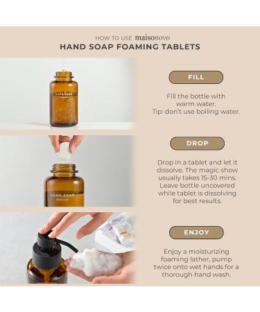 MAISONOVO 4 Pack Foaming Hand Soap Tablets - Mix of Scents for Optimal Clean | Eco-Friendly & International Shipping - Buy Online on GoSupps.com