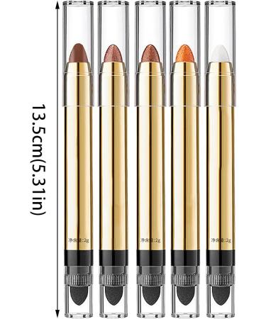 Eye Shadow High Gloss Pearlescent Double Head Eye Shadow Stick Eye Shadow Eyeshadow Stick Pencil Brightener Baked Foundation (E One Size) 1 count (Pack of 1) E - Buy Online on GoSupps.com