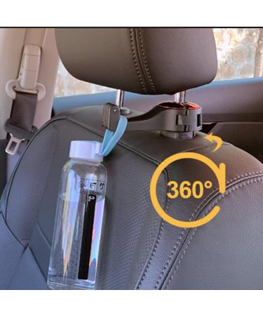 Usmei 2-in-1 Car Seat Hooks & Cell Phone Holder - Portable Headrest Organizer (4PCs Silver) - Car Clothes Hanger & Pocket Holder - Buy Online on GoSupps.com