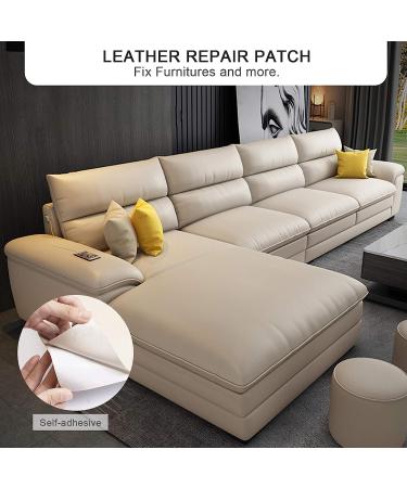 Dark Brown Leather Repair Tape Self-Adhesive Patch - Advanced PU Vinyl Kit for Furniture, Sofas, Car Seats - 17X79 inch - Buy Online on GoSupps.com