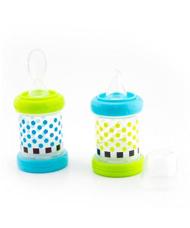 Sassy Baby Food Nurser 4+ Months - 2 Pack, 4 oz (118 ml) | Easy Feeding Solution - Buy Online on GoSupps.com