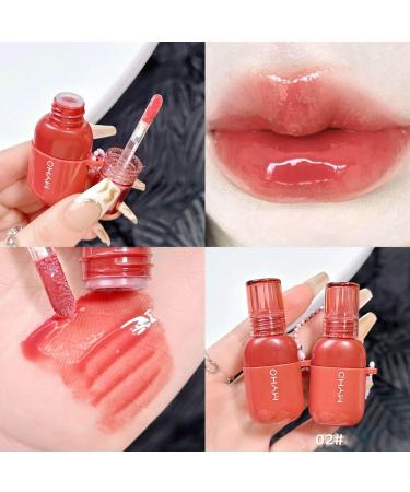 Cute Lip Gloss Lip Glaze Liquid Lipstick Lip Gloss Moisturizer Hydrating Tinted Lip Balm with Gift Box - Buy Online on GoSupps.com
