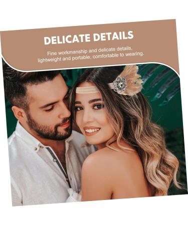 Mikinona 1pc Feather Diamond Headband Womens Accessories Rhinestone Headband Diamond Diamond Bridal Headband Bride Headpieces for Wedding Womens Headbands Womens Head Bands Prom Headpiece - Buy Online on GoSupps.com