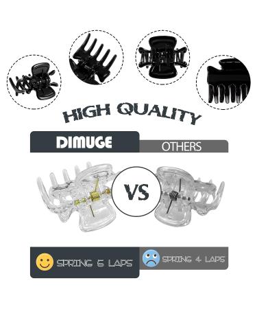 DIMUGE 22 pcs Small Hair Accessories for Women Girls and Boys - Clear Brown and Black Claw Clips - 1 inch - Strong Grip Styling Barrettes - Buy Online on GoSupps.com
