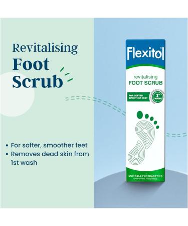 Flexitol Revitalising Foot Scrub for Softer Smoother Feet For Hard Dead Skin - 75g - Buy Online on GoSupps.com
