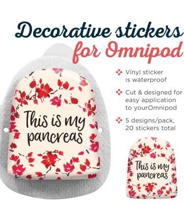20 Pack Omnipod Adhesive Stickers - My Pancreas Designs - Buy Online on GoSupps.com