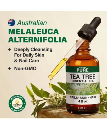 Mandarin Essential Oil for Diffuse & Tea Tree Essential Oil for Diffuser Set - Aromatherapy Grade Essential Oils Set - 2X 4 Fl Oz - Kukka - Buy Online on GoSupps.com