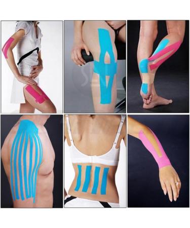 Xemz Breathable Elastic Sports Tape Therapeutic Muscle Self Stick Stretch Tape Roll Waterproof Wrist Ankle Knee Shoulder Pain Relief Tape Athletic Training Room Supplies for Sprain Swelling Rose - Buy Online on GoSupps.com