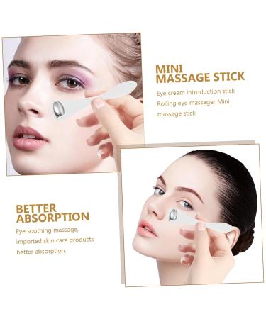 Massage Ice Roller Eye Cream Spoon - Beauty Tool & Eye Massager | Refreshing Eye Cream Applicator & Scoop - 10.5x2.8x1.5CM White - Buy Online on GoSupps.com