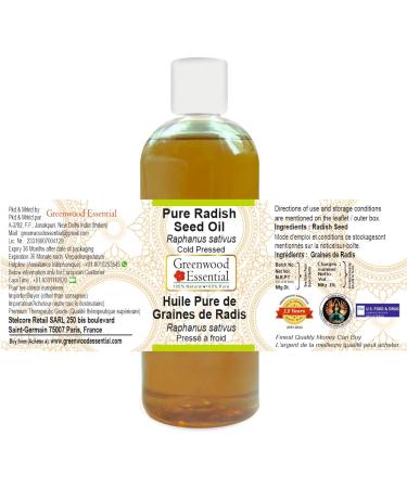 Buy Greenwood Essential Pure Radish Seed Oil 200ml - Therapeutic Grade Cold Pressed | Free International Shipping - Buy Online on GoSupps.com