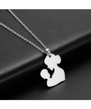 Oralgo Handmade Heart-Shaped Necklace Set for Mother & Daughter - 2 Gold Collarbone Chains Perfect Gift! - Buy Online on GoSupps.com