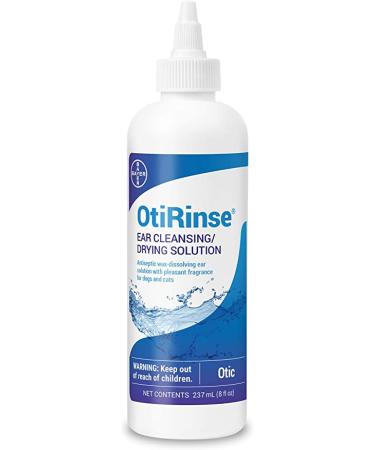 OtiRinse Ear Cleansing/Drying Solution for Dogs Cats and Horses 8 oz