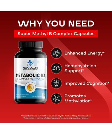 Novucor Health Supplements Rx B Complex Methylated Metabolic Series 60 Capsules - Buy Online on GoSupps.com