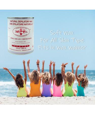 Sharonelle Soft Wax All Purpose Hair Removal Natural Depilatory Canned Wax for Sensitive Skin Canada-Made Melting Wax in Canned Package (24PC Pink Cream) 500 ml (Pack of 24) Pink Cream - Buy Online on GoSupps.com