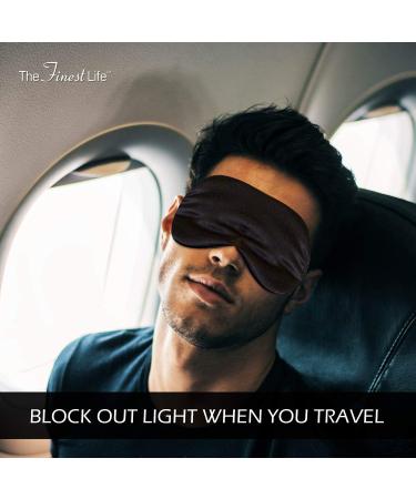 Finest Life Pure Silk Sleep Mask - Premium Quality Eye Mask for Women and Men - Adjustable Strap - Sleeping Aid (Black) - Buy Online on GoSupps.com