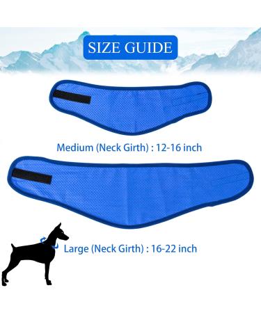 2pcs Large Dog Cooling Bandana Set - Breathable Pet Ice Scarf for Summer - Chill Out Neck Wrap Vest for Dogs & Cats (Neck Girth 16-22 inch) - Buy Online on GoSupps.com
